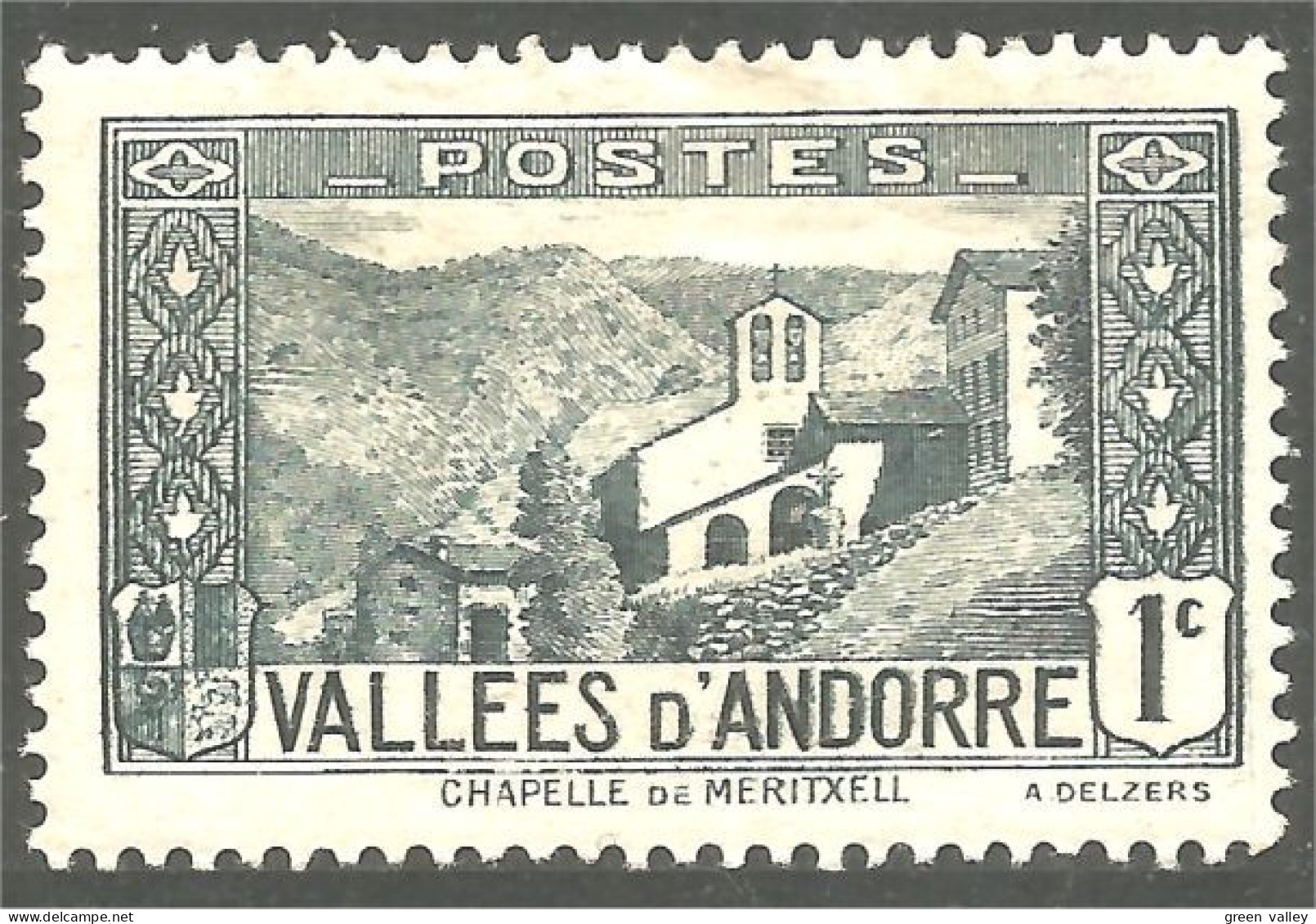 140 Andorre Chapelle Meritxell Chapel MH * Neuf (ANF-315) - Neufs