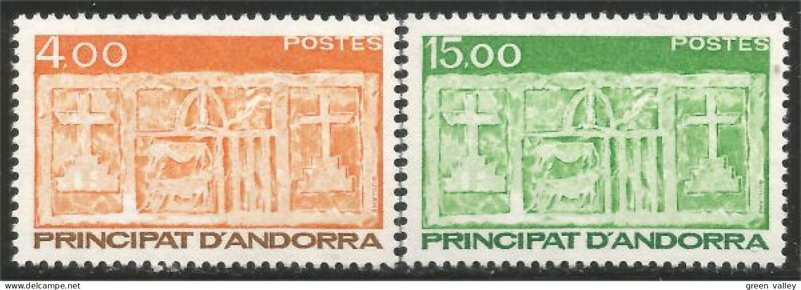 140 Andorre Yv 346-47 Ecu Vallées Coat Arms 1986 Complete MNH ** Neuf SC (ANF-200) - Libretti