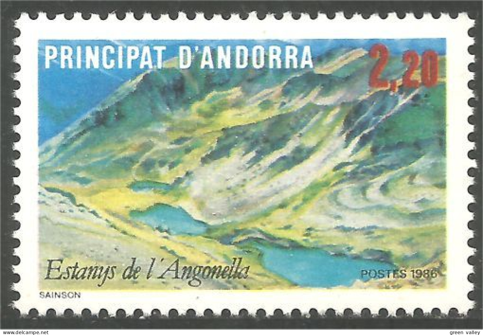140 Andorre Yv 351 Lac Angonella Lake MNH ** Neuf SC (ANF-202d) - Otros & Sin Clasificación