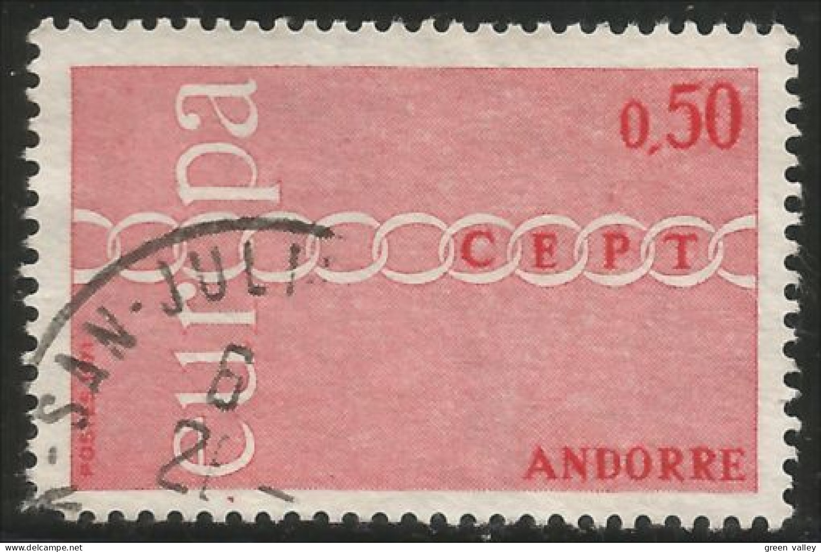 140 Andorre 1971 Europa Yv 212 (ANF-163) - Gebruikt