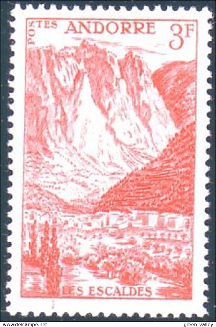 140 Andorre 3F Les Escales MH * Neuf (ANF-86) - Unused Stamps