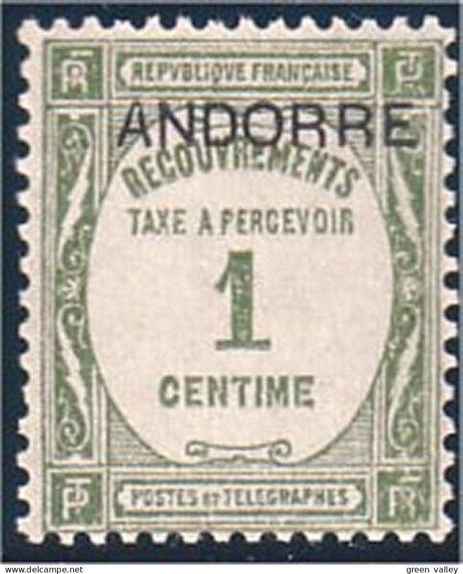140 Andorre 1c Vert 1927 MNH ** Neuf SC (ANF-52) - Neufs