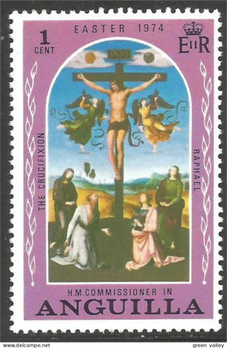 134 Anguilla Tableau Raphael Painting Jesus Croix Cross MNH ** Neuf SC (ANG-67) - Religión