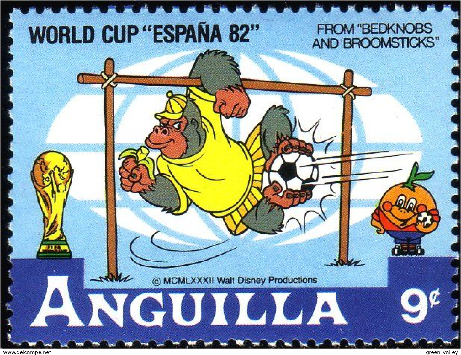 134 Anguilla Disney Soccer Football Gorilla Gorille MNH ** Neuf SC (ANG-31e) - Affen