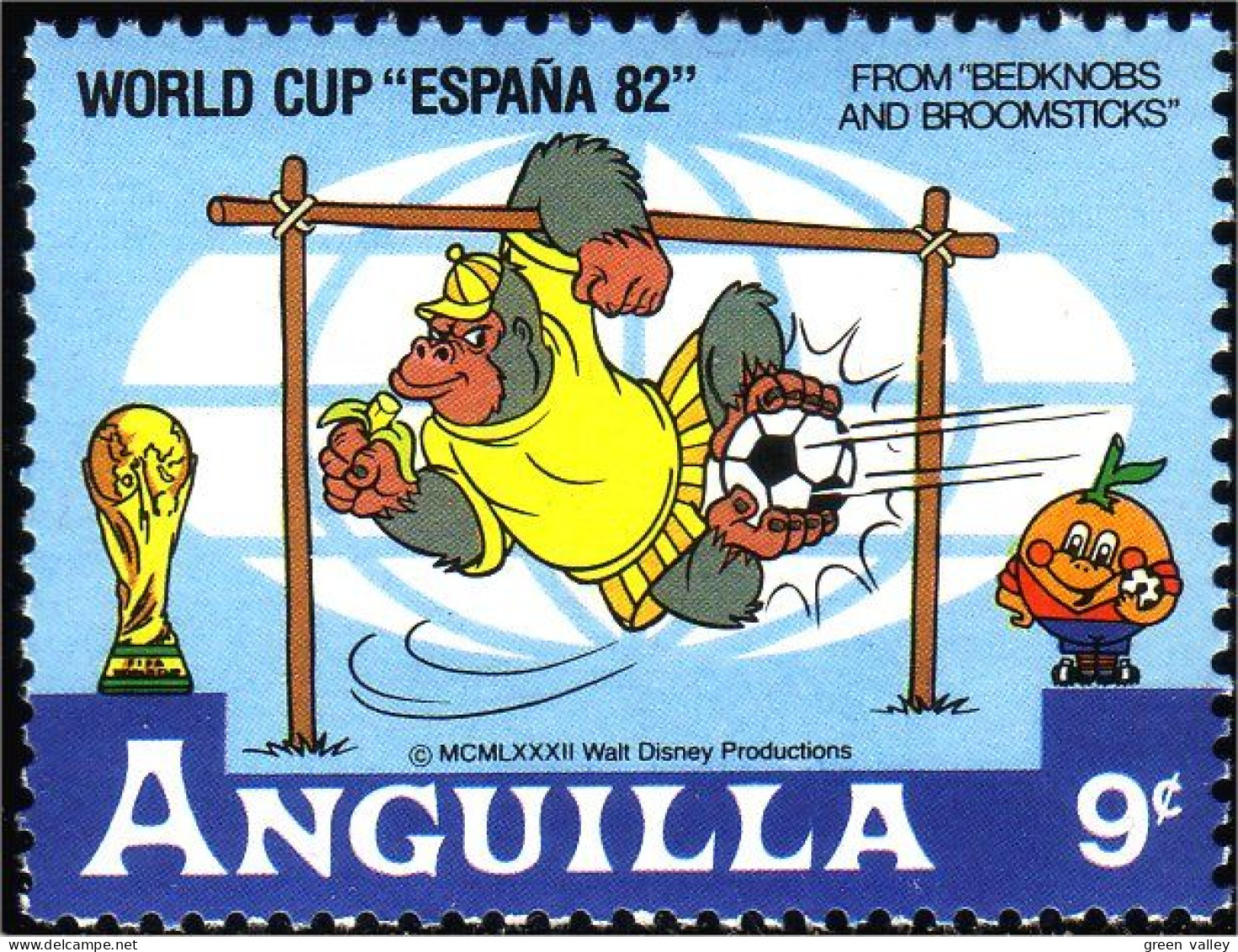 134 Anguilla Disney Soccer Football Gorilla Gorille MNH ** Neuf SC (ANG-31e) - Monkeys