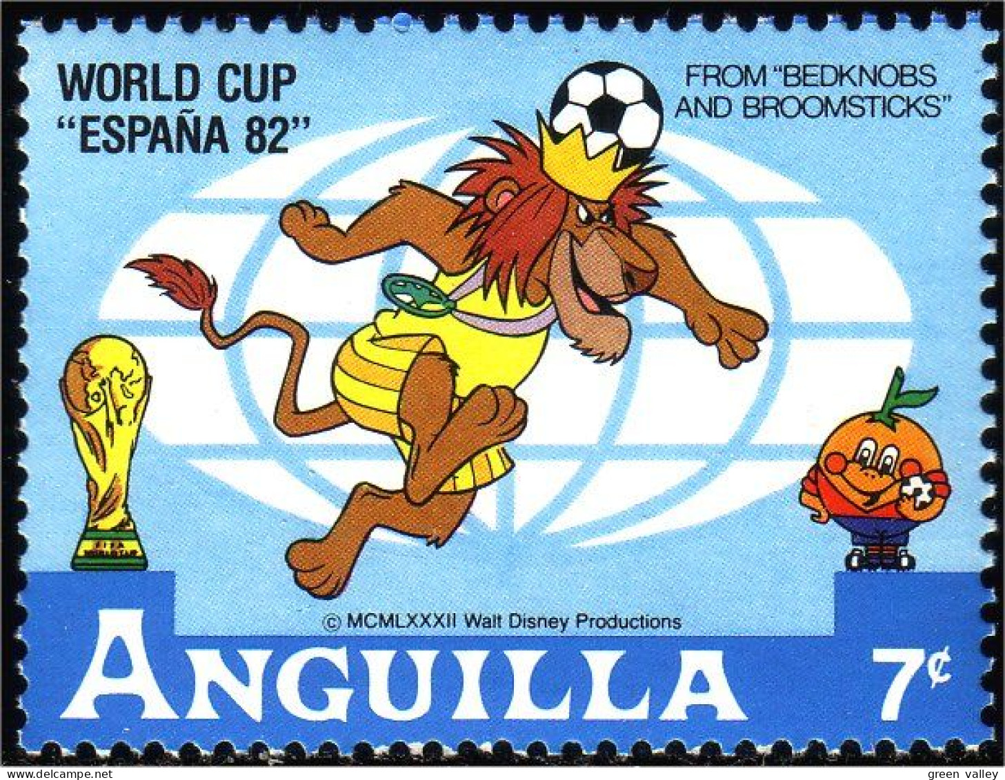 134 Anguilla Disney Soccer Football Lion Lowe Leone MNH ** Neuf SC (ANG-30a) - Anguilla (1968-...)