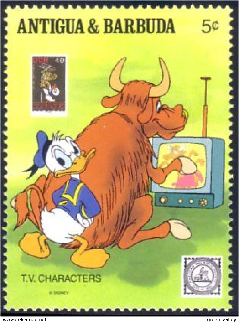 143 Antigua Barbuda Taureau Boeuf Bull Vache Cow Kuh Vacca Vaca MNH ** Neuf SC (ABB-23b) - Vaches