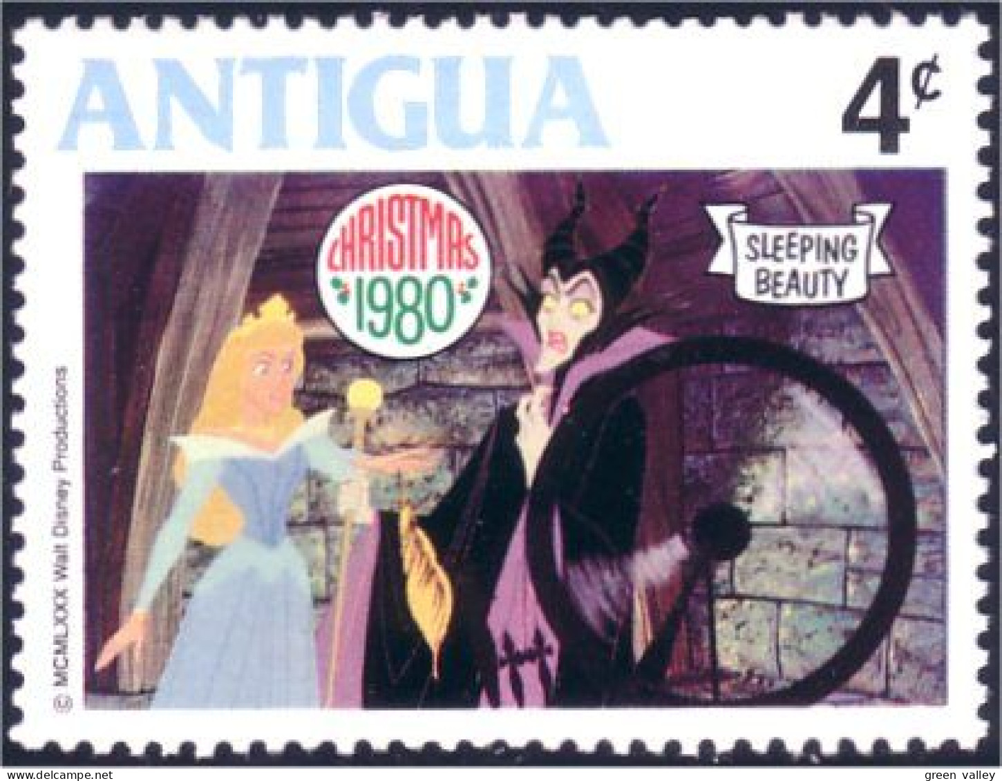 142 Antigua Sleeping Beauty Belle Bois Dormant Witch Sorciere MNH ** Neuf SC (ANT-94b) - Fairy Tales, Popular Stories & Legends