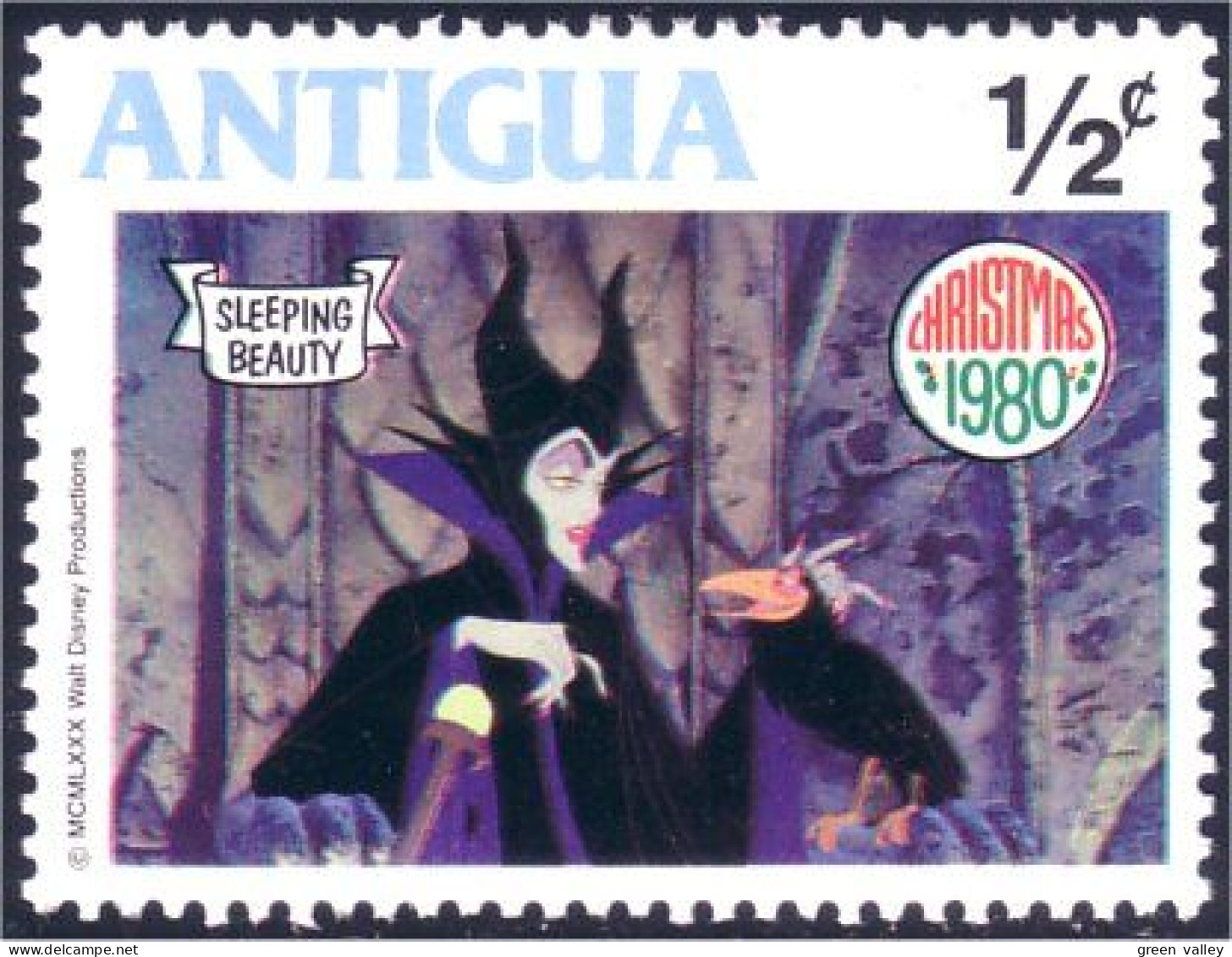 142 Antigua Sleeping Beauty Belle Bois Dormant Witch Sorciere MNH ** Neuf SC (ANT-91b) - Fairy Tales, Popular Stories & Legends
