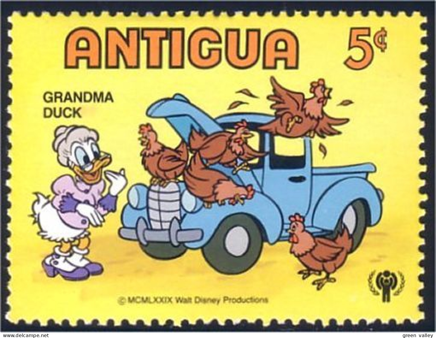 142 Antigua Coq Rooster Hens Hahn Poules Huhne MNH ** Neuf SC (ANT-90c) - Gallinaceans & Pheasants