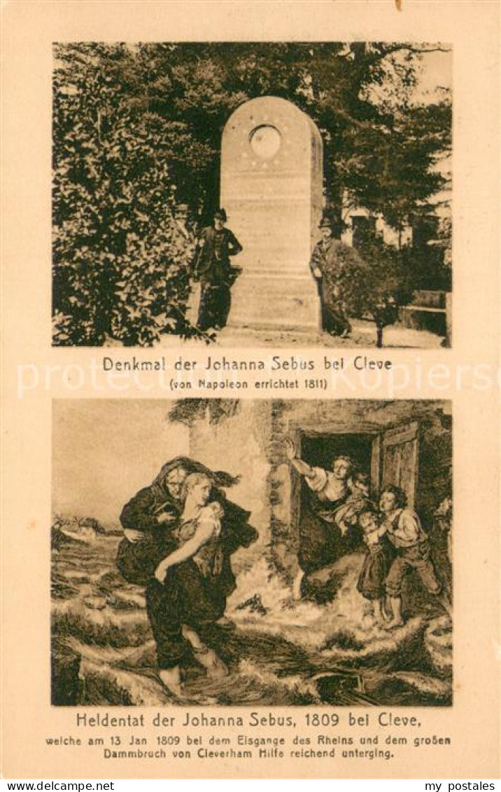 73693217 Cleve Kleve Bad Denkmal Der Johanna Sebus Heldentat Der Johanna Sebus  - Kleve