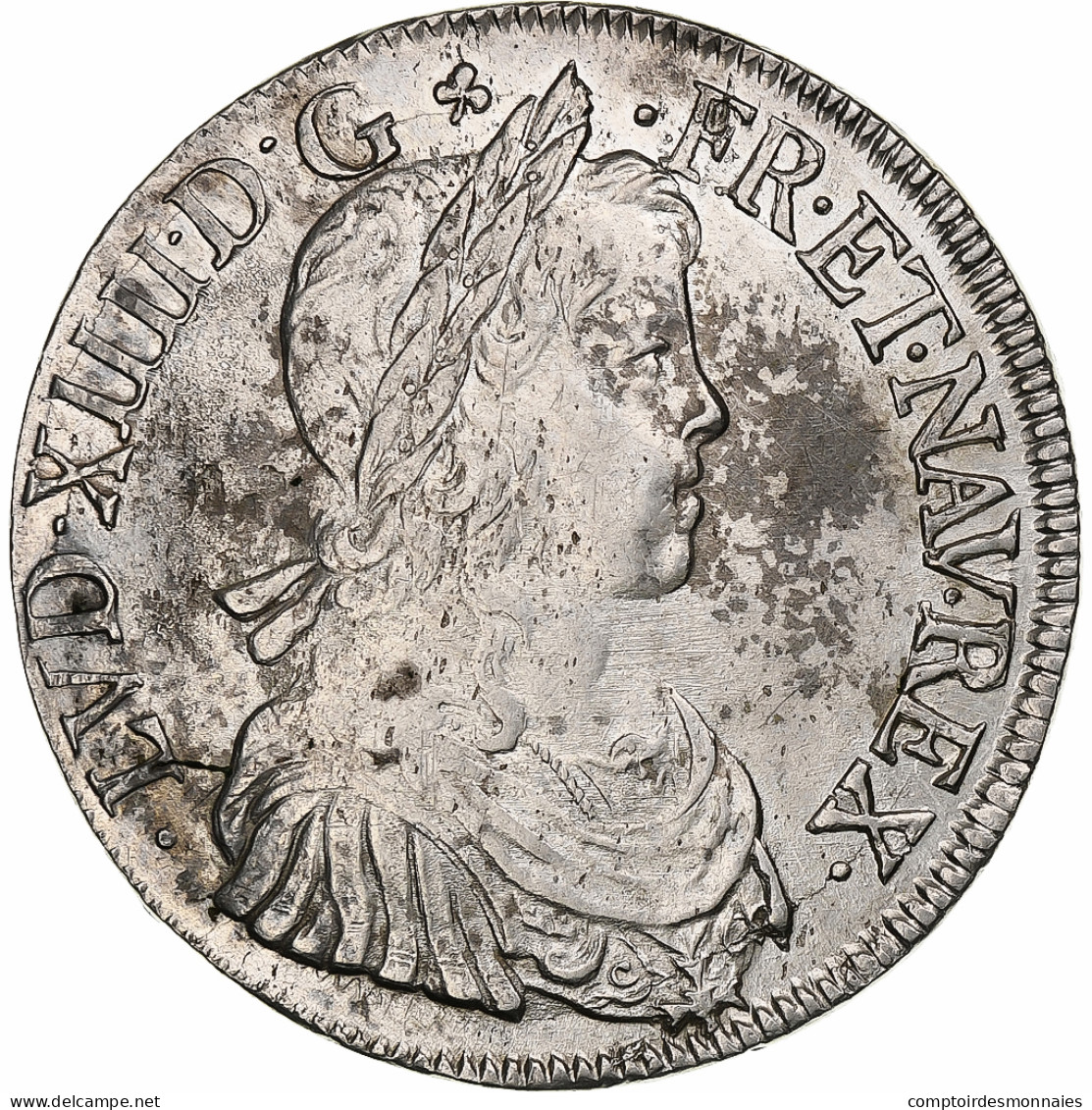 France, Louis XIV, Écu à La Mèche Longue, 1649, Montpellier, Argent, TTB - 1643-1715 Ludwig XIV.