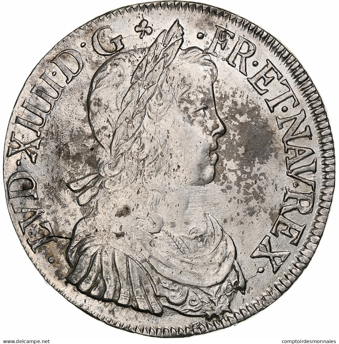 France, Louis XIV, Écu à La Mèche Longue, 1649, Montpellier, Argent, TTB - 1643-1715 Louis XIV The Great