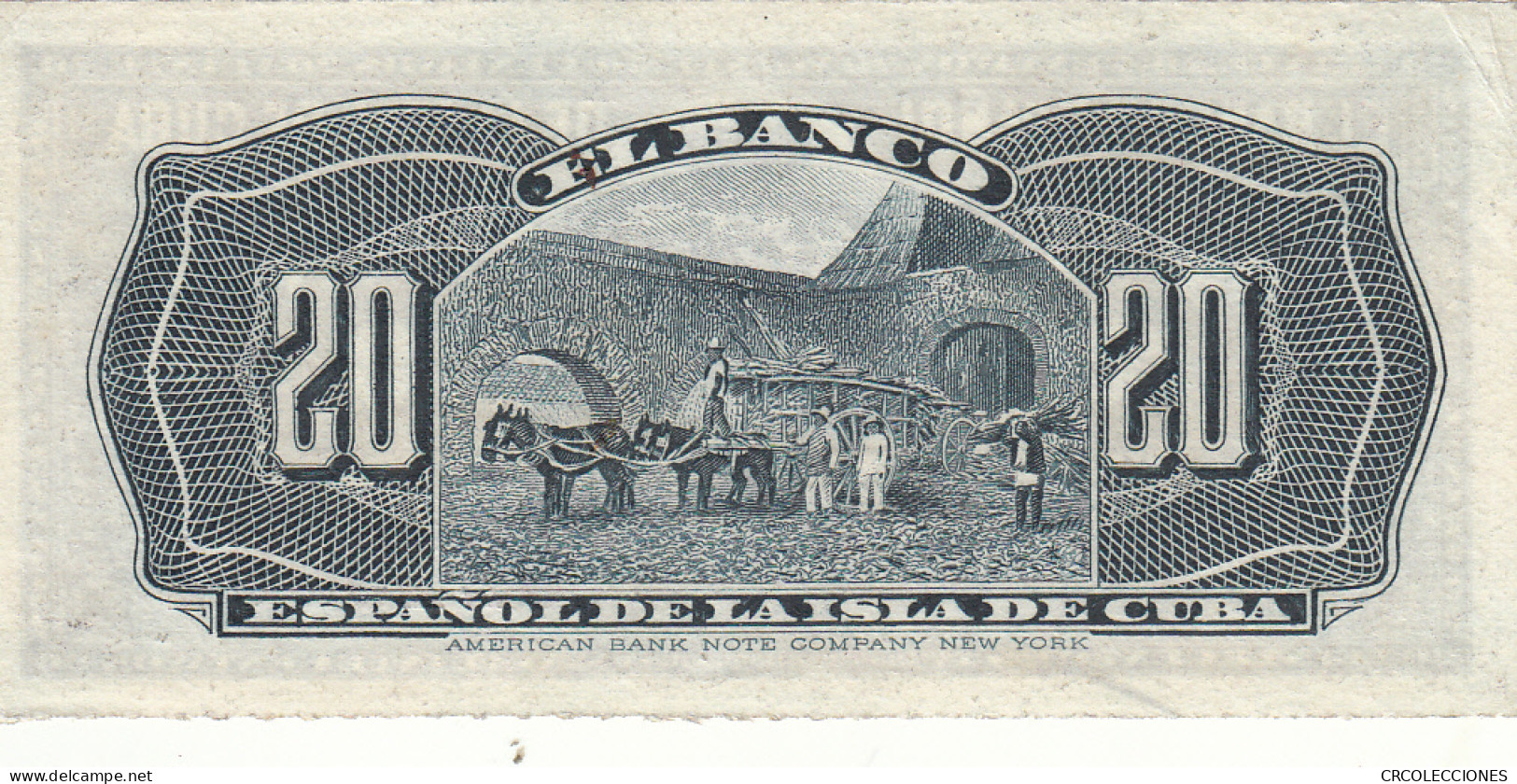 CRBX0330 BILLETE CUBA 20 CENTAVOS 1897 SIN CIRCULAR - Otros – América