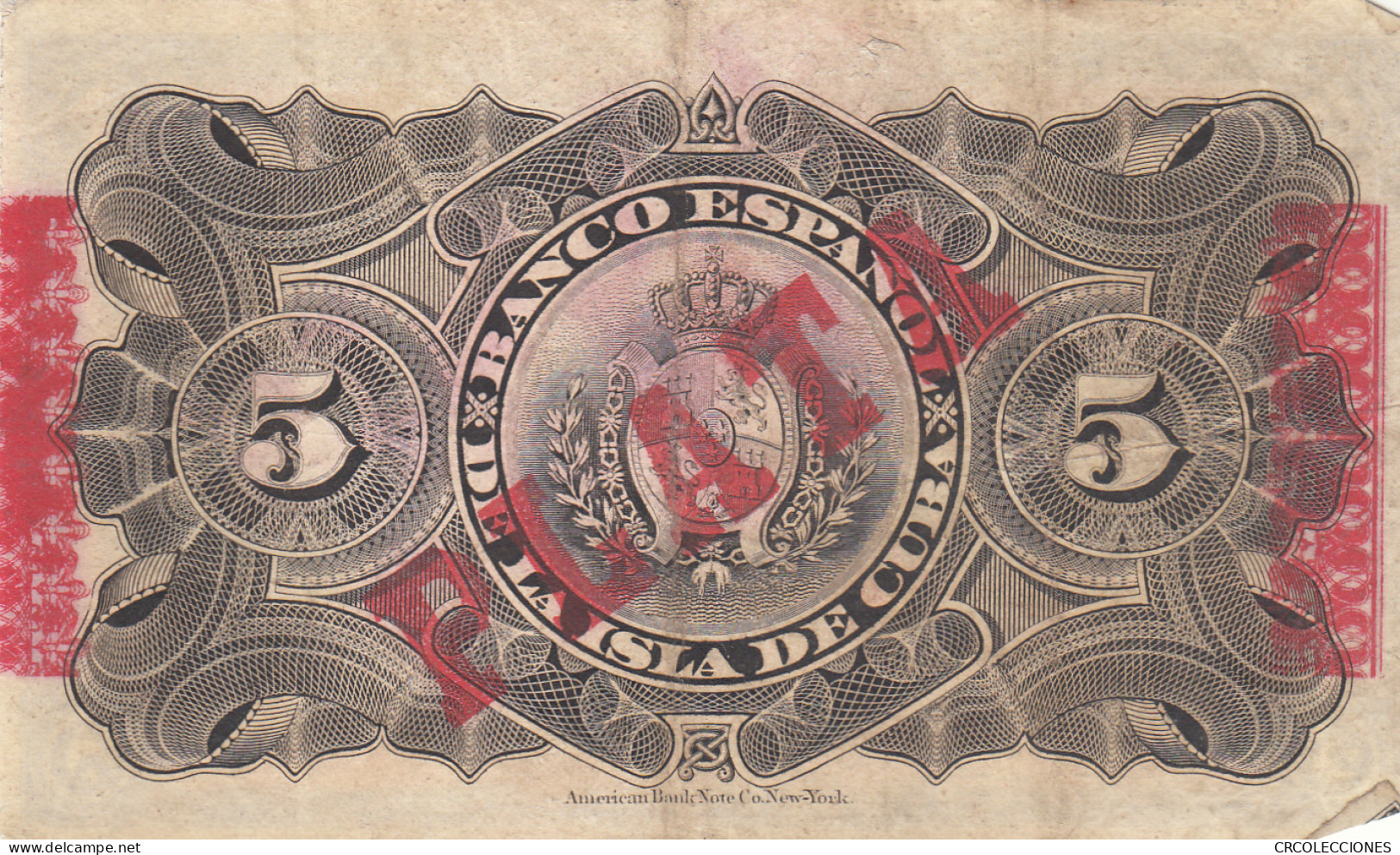 CRBX197 BILLETE CUBA 5 PESOS 1896 MBC - Sonstige – Amerika