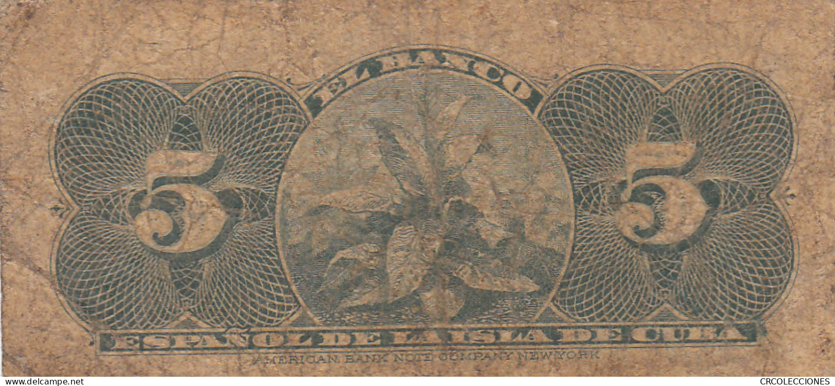 CRBX0329 BILLETE CUBA 5 CENTAVOS 1897 SIN CIRCULAR - Otros – América