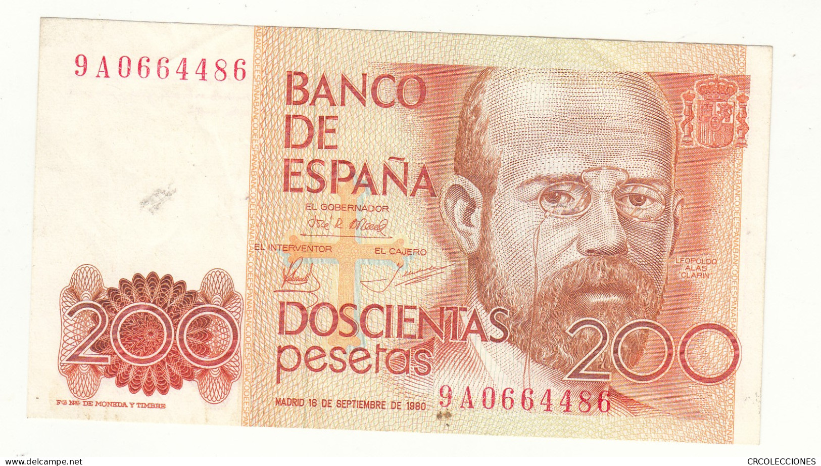 CRBS0969 BILLETE ESPAÑA 200 PESETAS 1980 SERIE 9A MBC - [ 4] 1975-… : Juan Carlos I