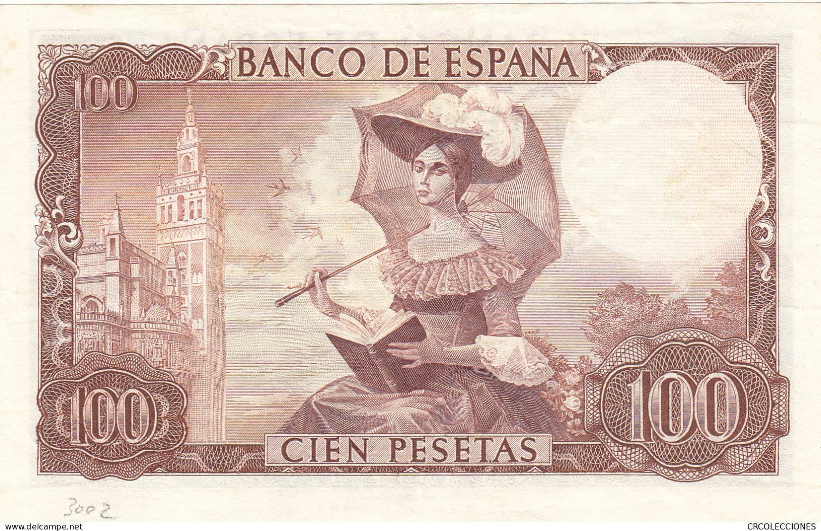 CRBS0967 BILLETE ESPAÑA 100 PESETAS 1965 SIN SERIE MBC - Otros & Sin Clasificación