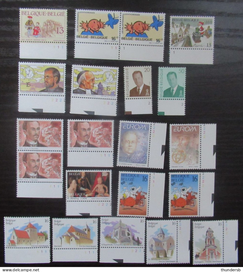 Mooi Lot Plaatnummers Uit 1994 - Postfris ** - Face Value: 9,47 Euro - 1991-2000