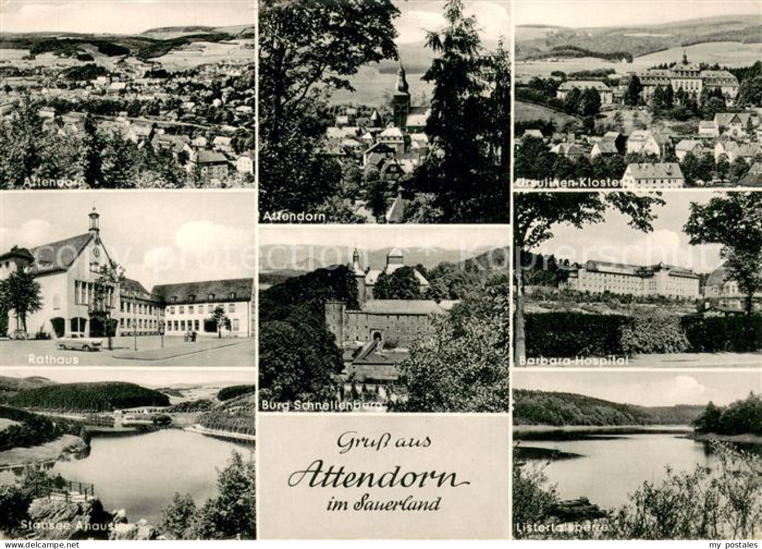 73692948 Attendorn Panorama Ursulinen Kloster Rathaus Burg Schnallenburg Barbara - Attendorn