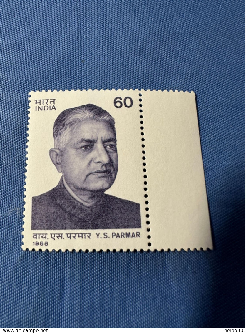 India 1988 Michel 1173 Yashwant Singh Parmar - Unused Stamps