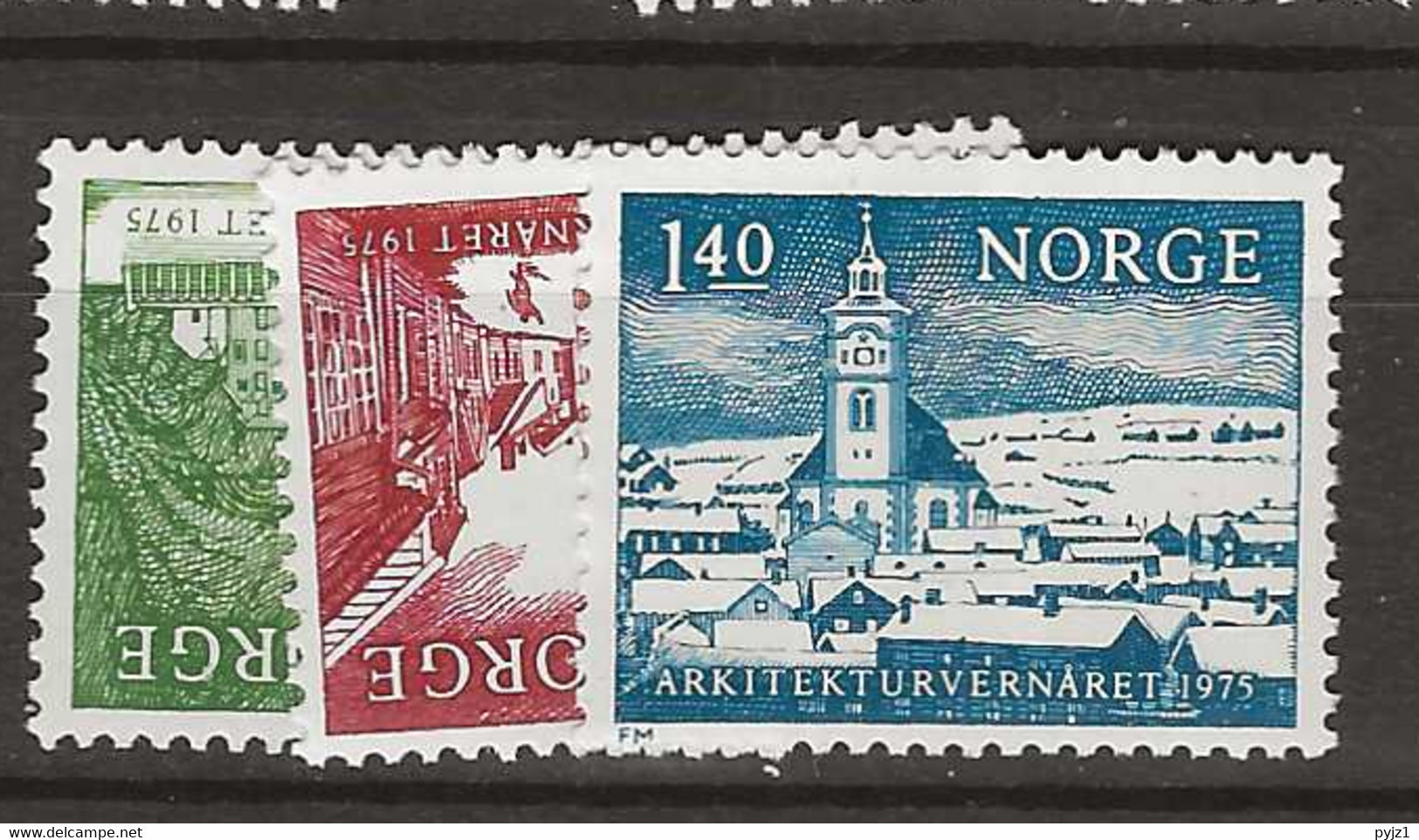 1975 MNH Norway, Mi 700-702 Postfris** - Ungebraucht