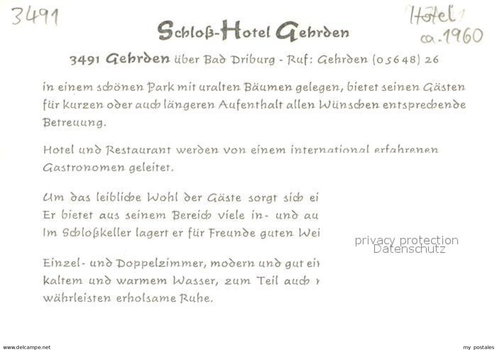 73692907 Gehrden Westfalen Schloss Hotel Gehrden Gehrden Westfalen - Brakel