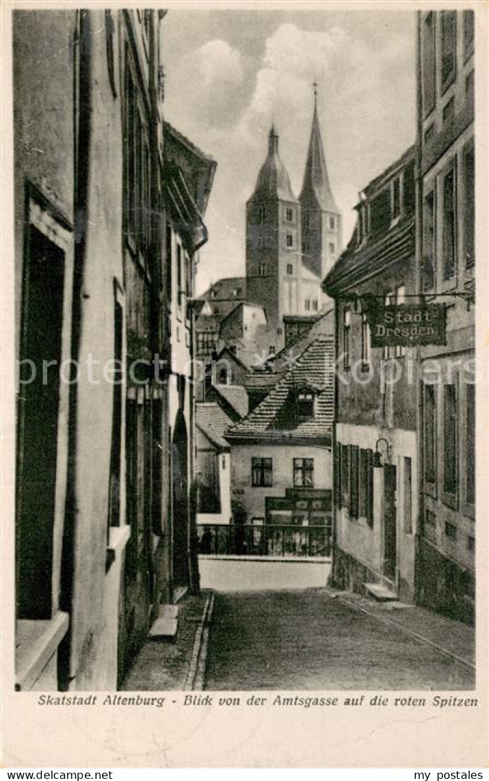 73692897 Altenburg Thueringen Blick Von Der Amtsgasse Auf Die Roten Spitzen Feld - Altenburg