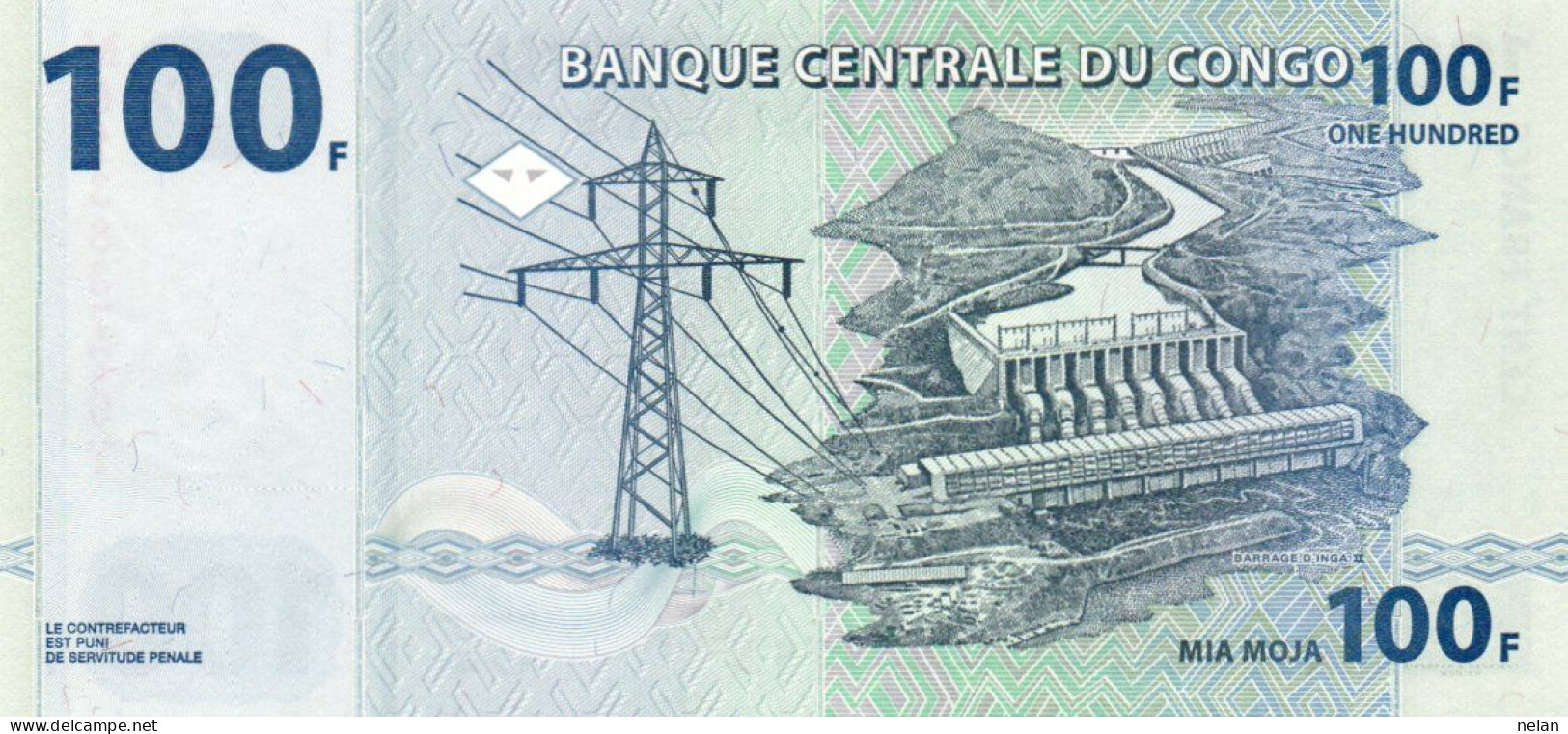 CONGO DEMOCRATIC REPUBLIC 100 FRANCS 2007 P-98a  UNC - Democratic Republic Of The Congo & Zaire