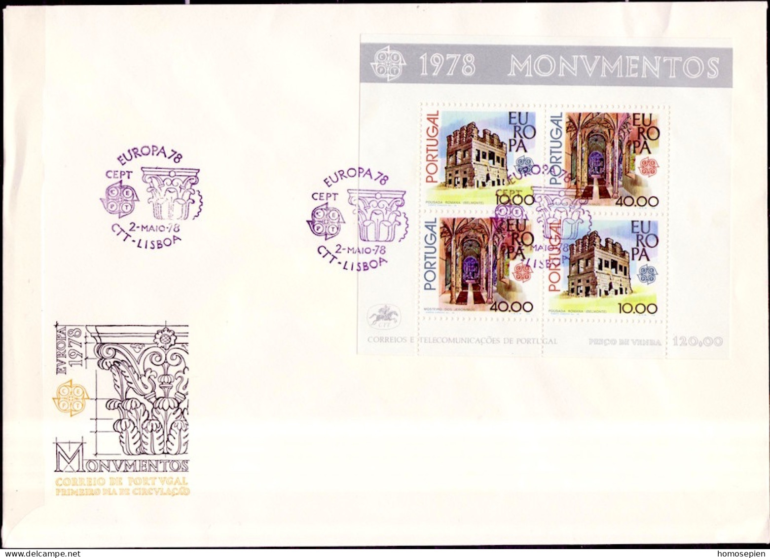 Portugal  FDC 1978 Y&T N°BF23 - Michel N°B23 - EUROPA - FDC