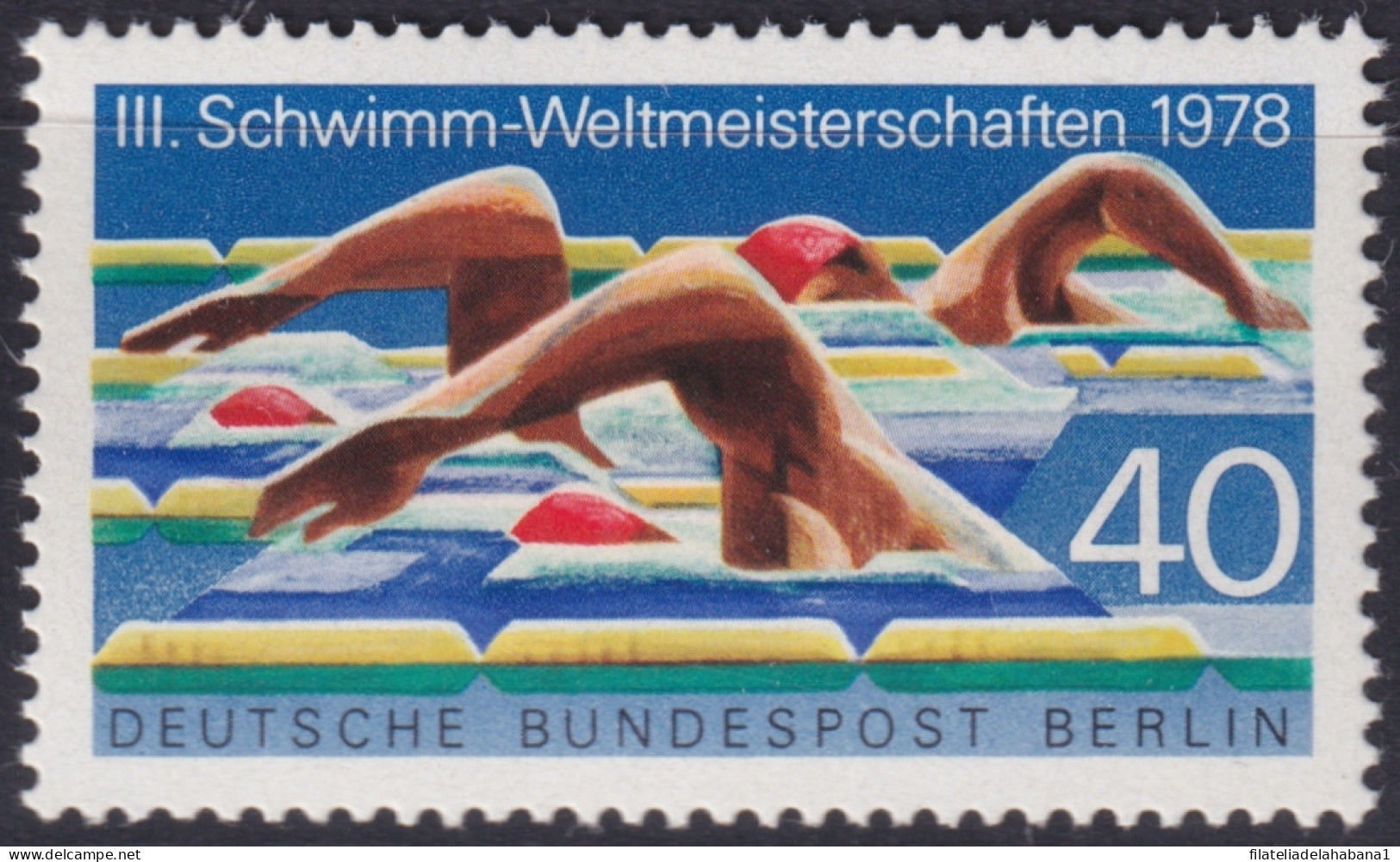 F-EX48254 GERMANY BERLIN MNH 1978 SWIMMING CHAMPIONSHIP.  - Zwemmen