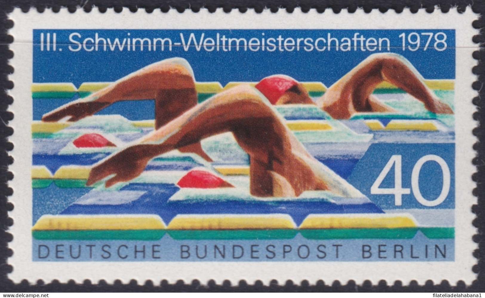 F-EX48254 GERMANY BERLIN MNH 1978 SWIMMING CHAMPIONSHIP.  - Natación