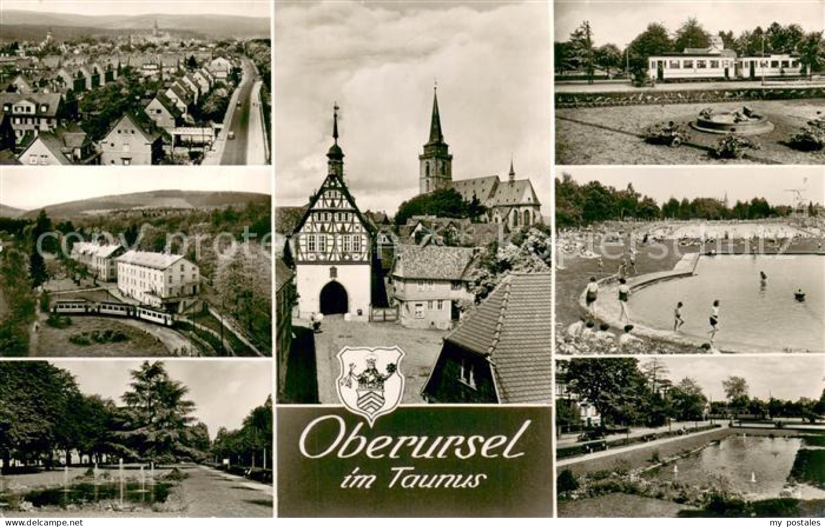 73692678 Oberursel Taunus Stadtpanorama Eisenbahn Parkanlagen Freibad Altstadt K - Oberursel