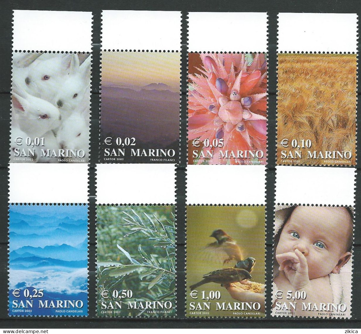 San Marino - 2002 Definitive Issues.Rabbits/Birds/Plants/Baby  MNH** - Unused Stamps