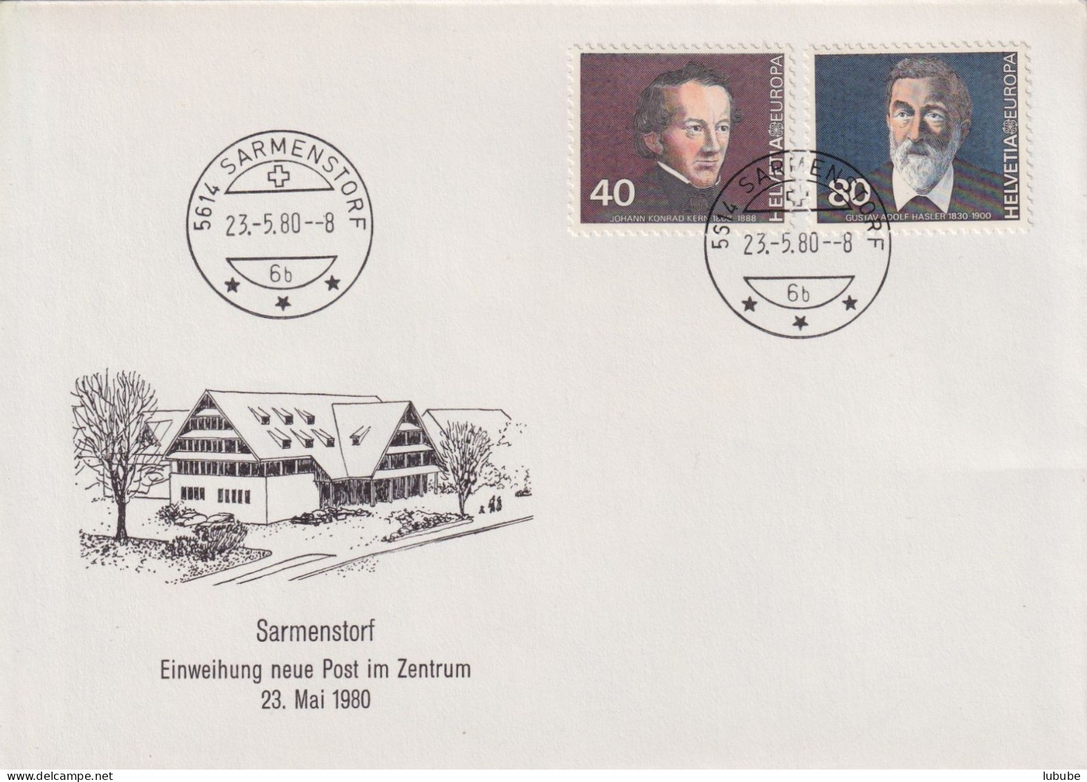 Sonderbrief  "Einweihung Neue Post, Sarmensdorf"       1980 - Storia Postale