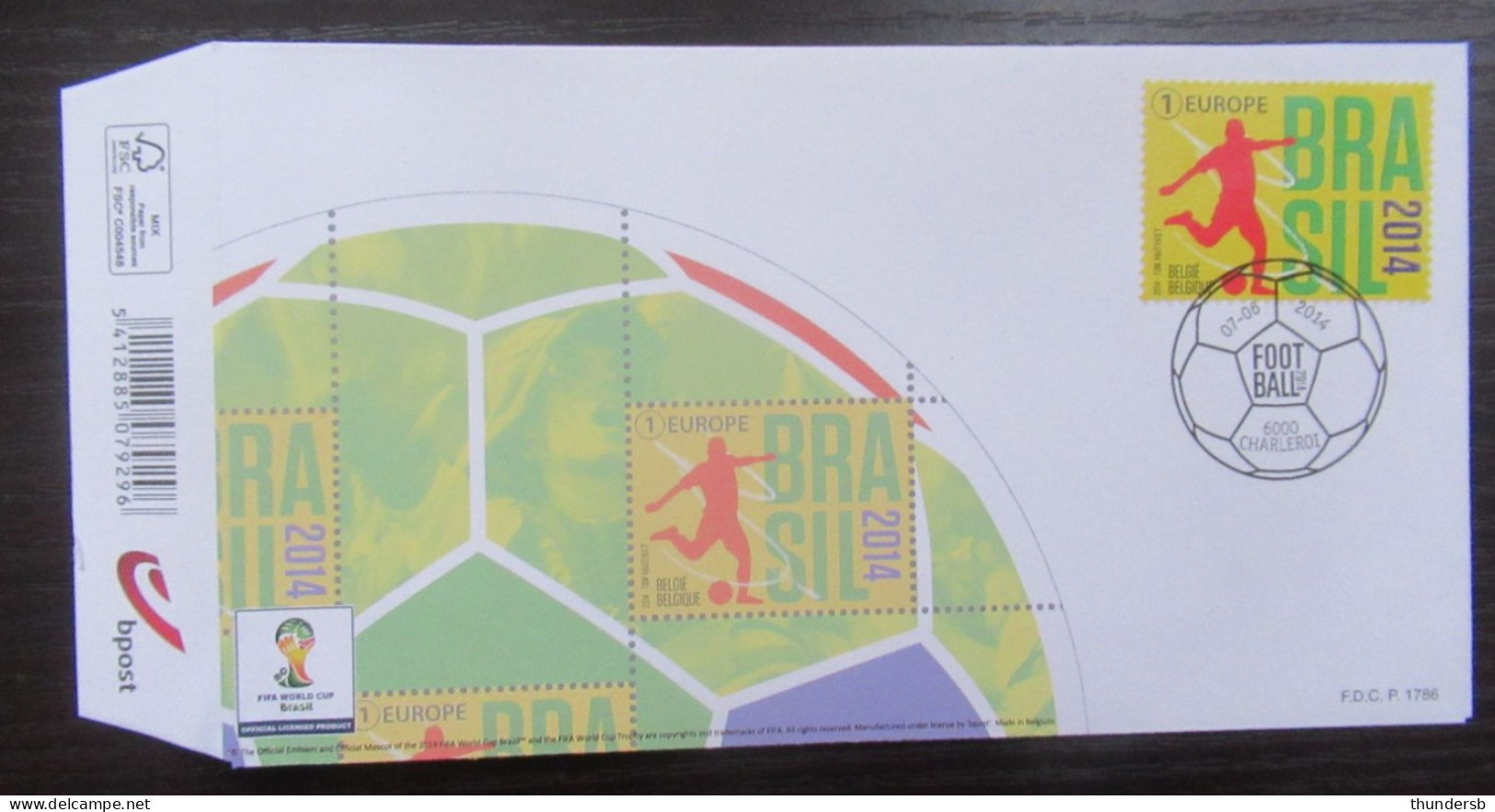 FDC 4422 'Wereldbeker Voetbal Brazilië' - 2011-2014