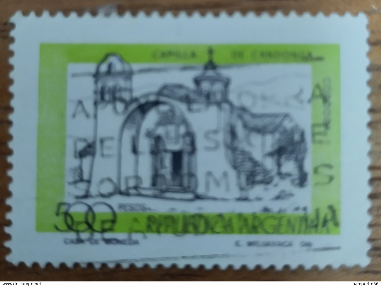 ARGENTINA - AÑO 1978 - Serie Historia Y Turismo - Capilla De Covadonga - Usada Papel Tizado - Gebraucht