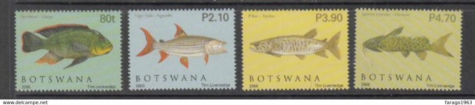 2006 Botswana Fish Poisson Complete Set Of 4 MNH - Botswana (1966-...)