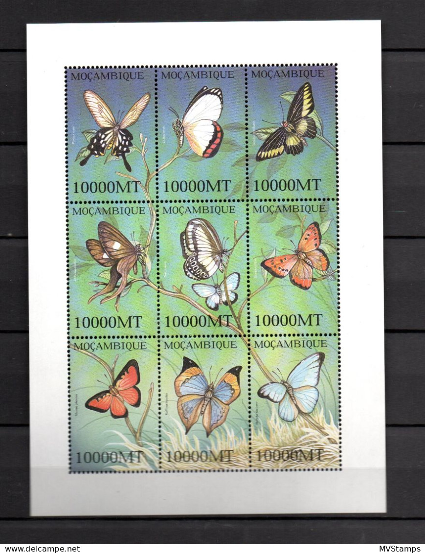 Mocambique 2002 Sheet Butterflies/Schmetterling Stamps (Michel 2306/14) MNH - Mozambique