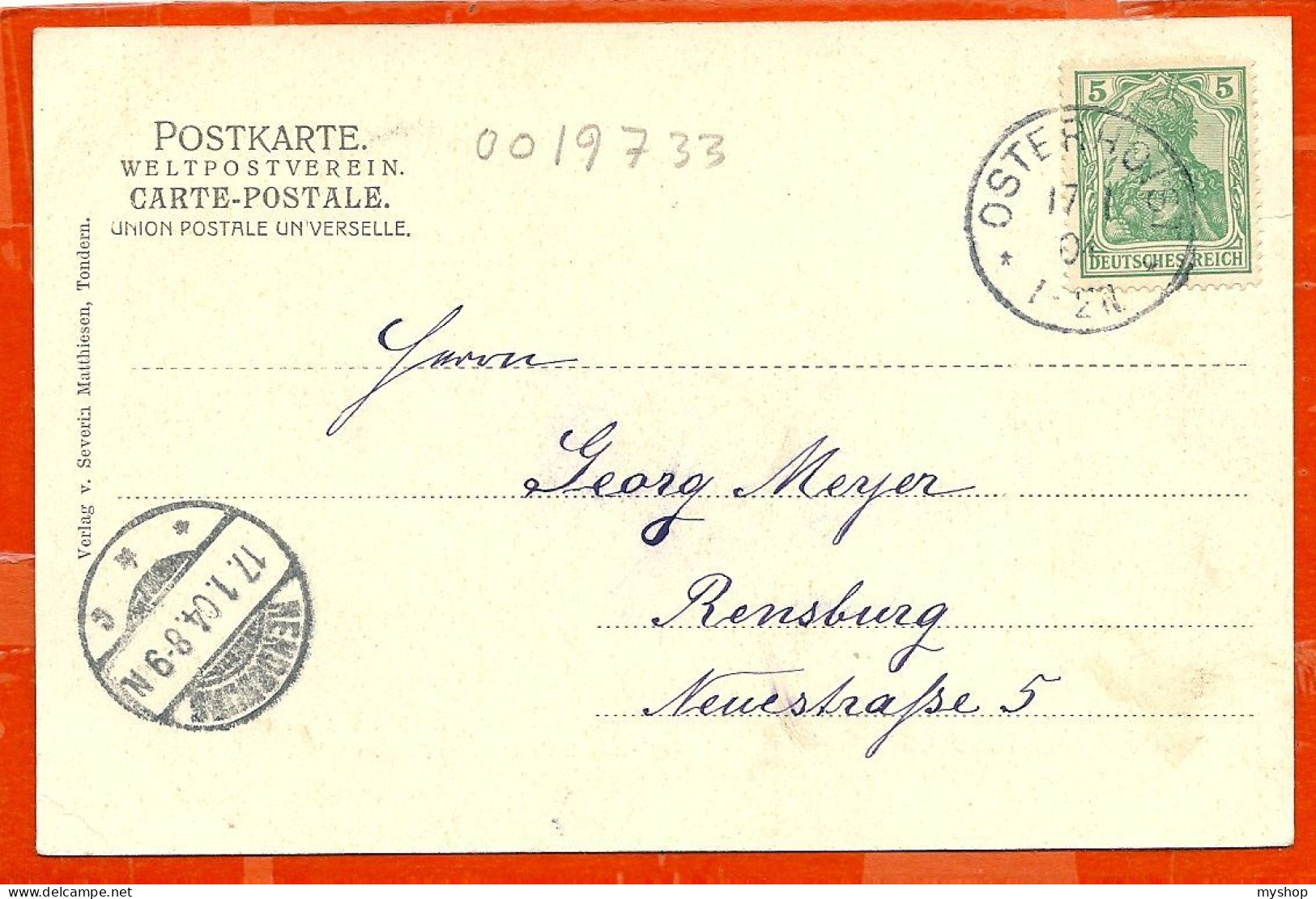 DK105_*  GRÜSS Aus TONDERN * LAPIDAR STEMPEL 1904 - Danemark