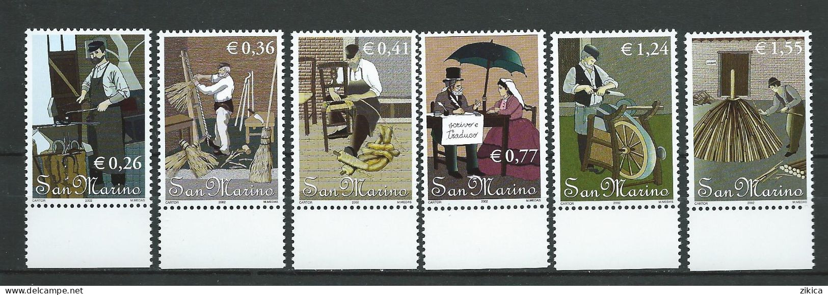 San Marino - 2002 Old Trades.  MNH** - Unused Stamps