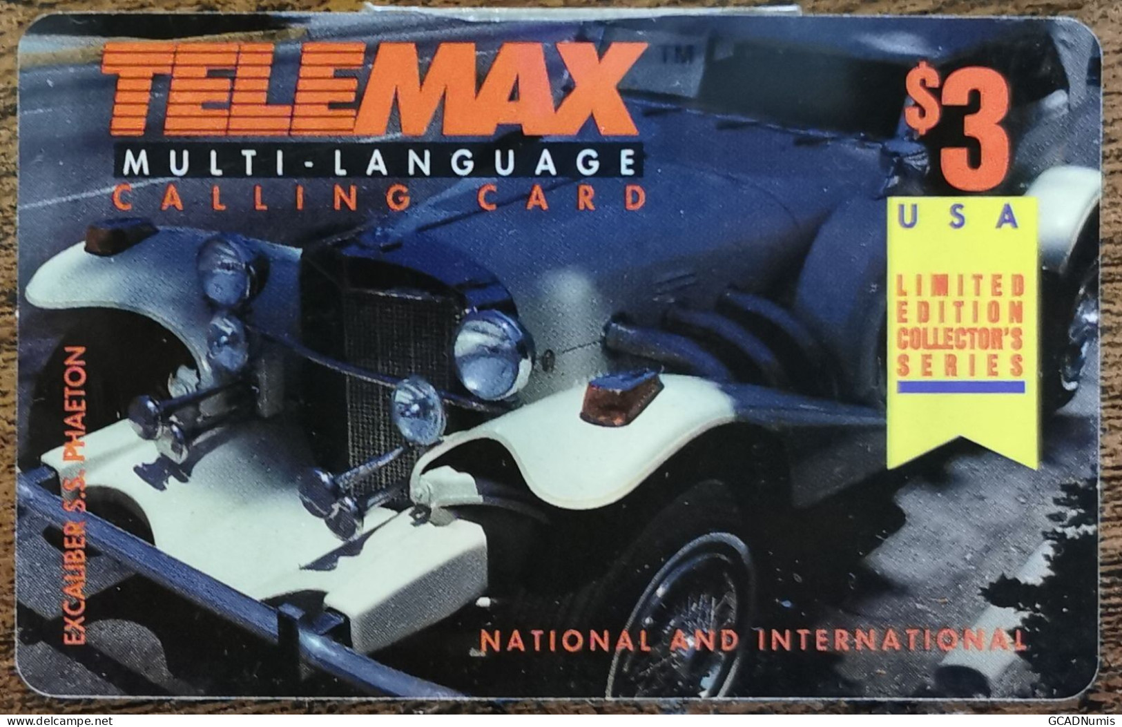 Carte De Recharge - TeleMax Limited Edition Voiture $3 - USA - Télécarte ~8 - Verzamelingen
