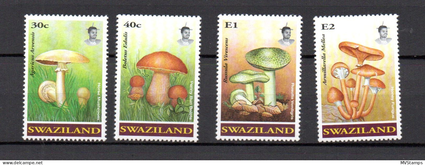 Swaziland 1994 Set Mushroom/Pilze Stamps (Michel 636/39) MNH - Swaziland (1968-...)