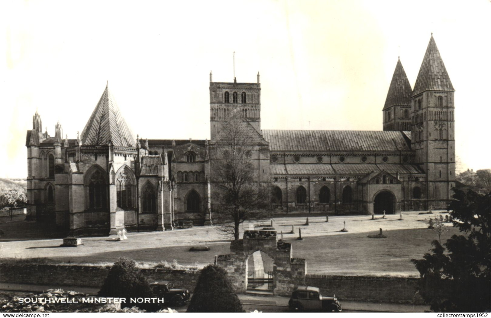 SOUTHWELL, MINSTER, ARCHITECTURE, CARS, NOTTINGHAMSHIRE, ENGLAND, UNITED KINGDOM, POSTCARD - Other & Unclassified