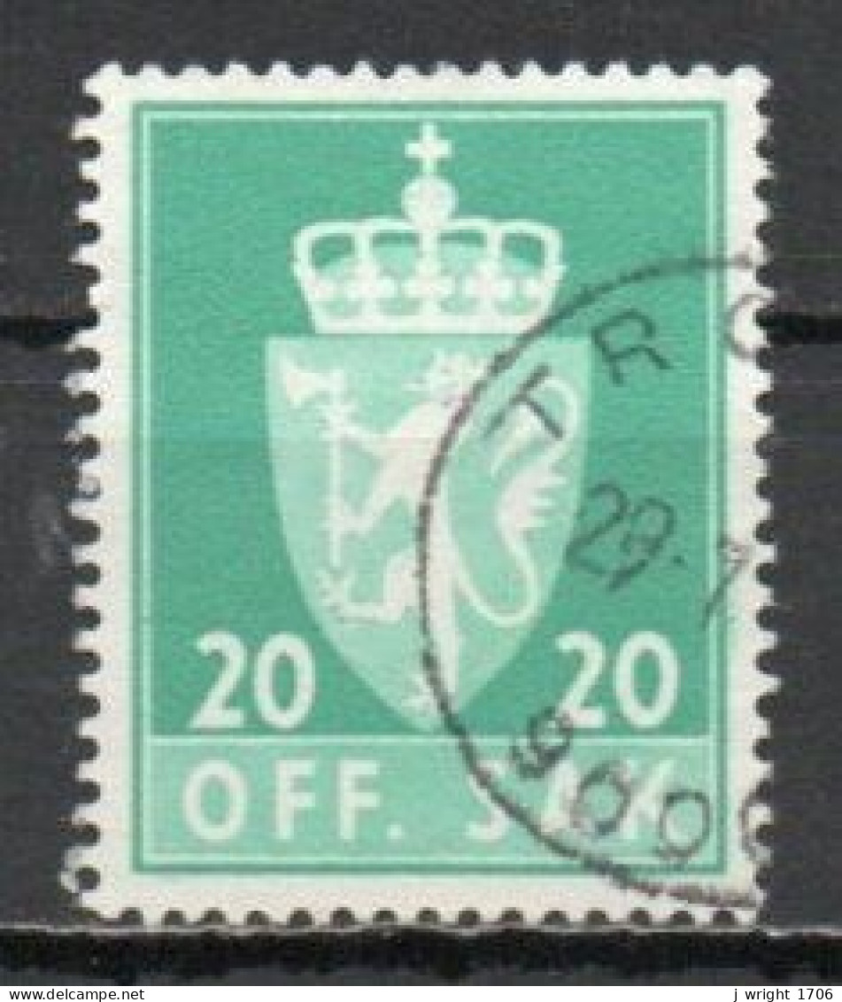 Norway, 1957, Coat Of Arms/Photogravure, 20ö, USED - Dienstmarken