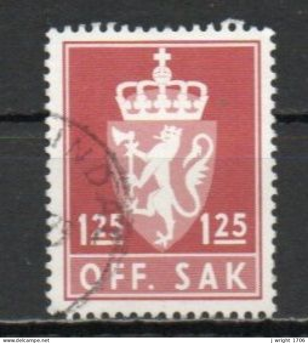 Norway, 1975, Coat Of Arms/Lithography, 1.25Kr/Brown-Red, USED - Service