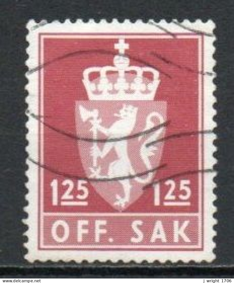 Norway, 1975, Coat Of Arms/Lithography, 1.25Kr/Brown-Red, USED - Oficiales