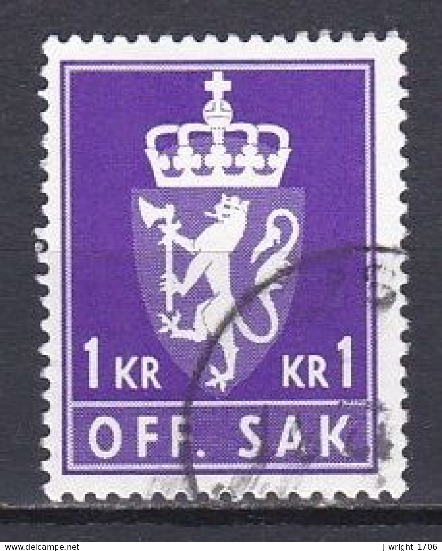 Norway, 1980, Coat Of Arms/Lithography, 1Kr, USED - Dienstmarken