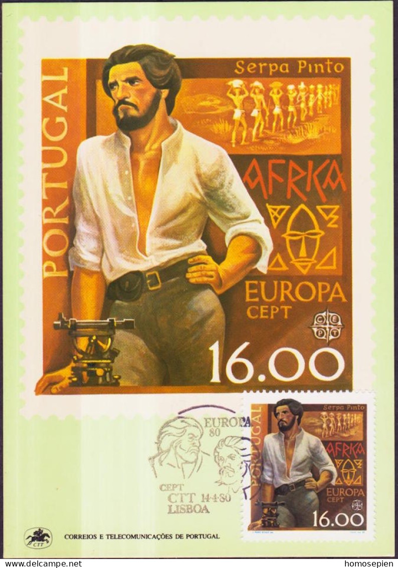 Portugal CM 1980 Y&T N°1466 - Michel N°MK1488y - 16e EUROPA - 1bdpg - Maximum Cards & Covers