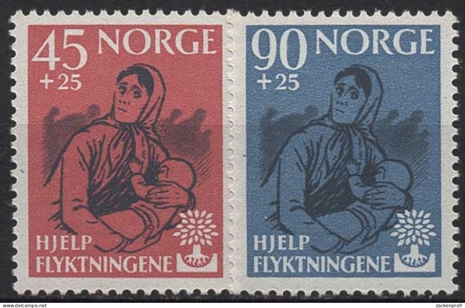 Norwegen 1960 Weltflüchtlingsjahr 1959/60 442/43 Postfrisch - Unused Stamps